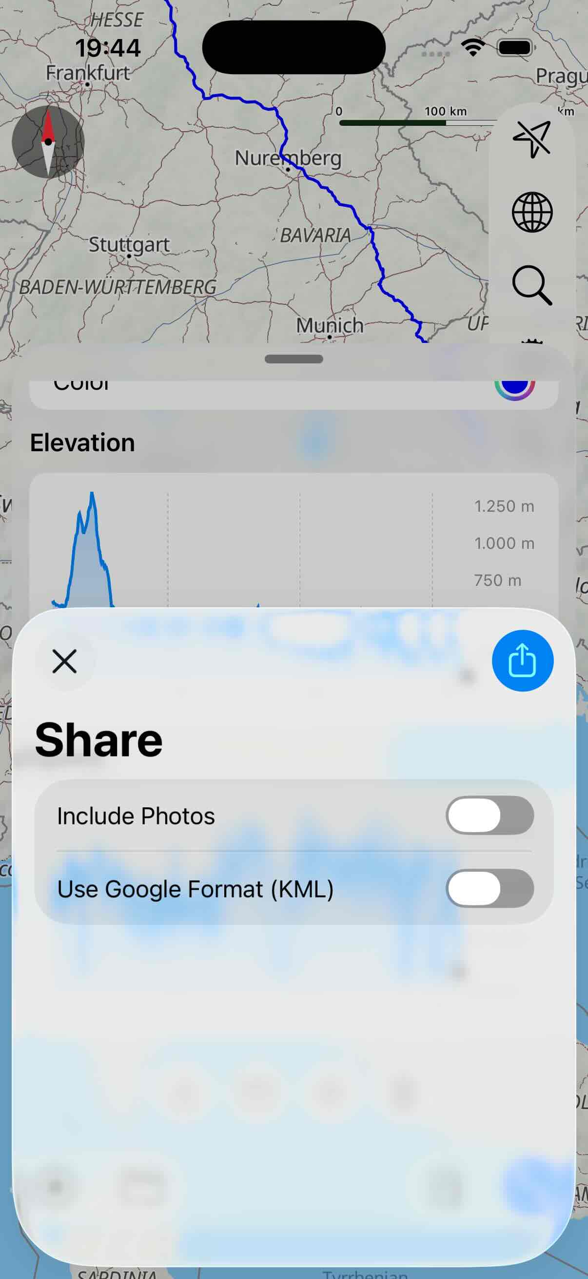 Export dialog