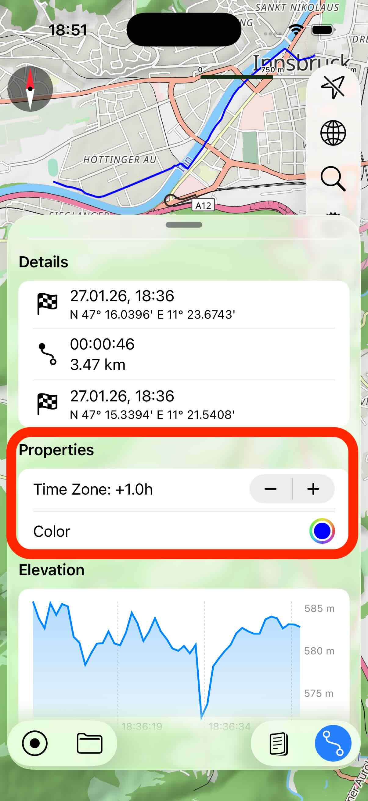 Track properties